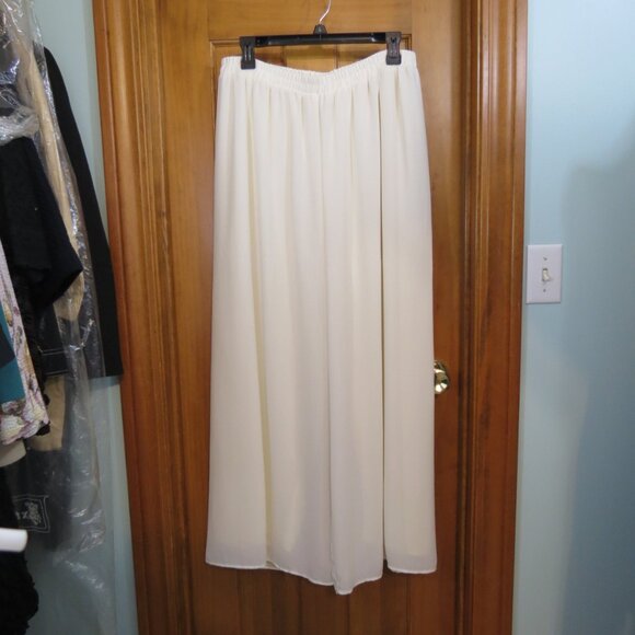 VTG Joan Ivory Pants Chiffon Lined Wide Leg Evening Cocktail Size 1X - Picture 1 of 9